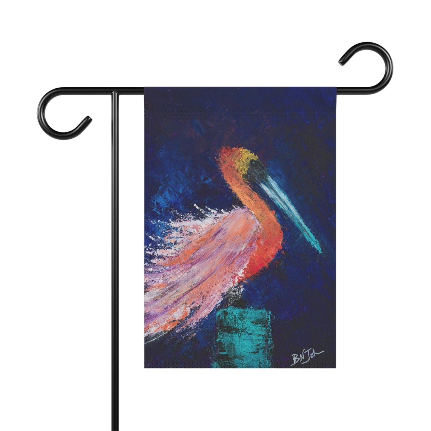 Neon Bayou Bird Garden Flag | Louisiana Inspired Outdoor Decor