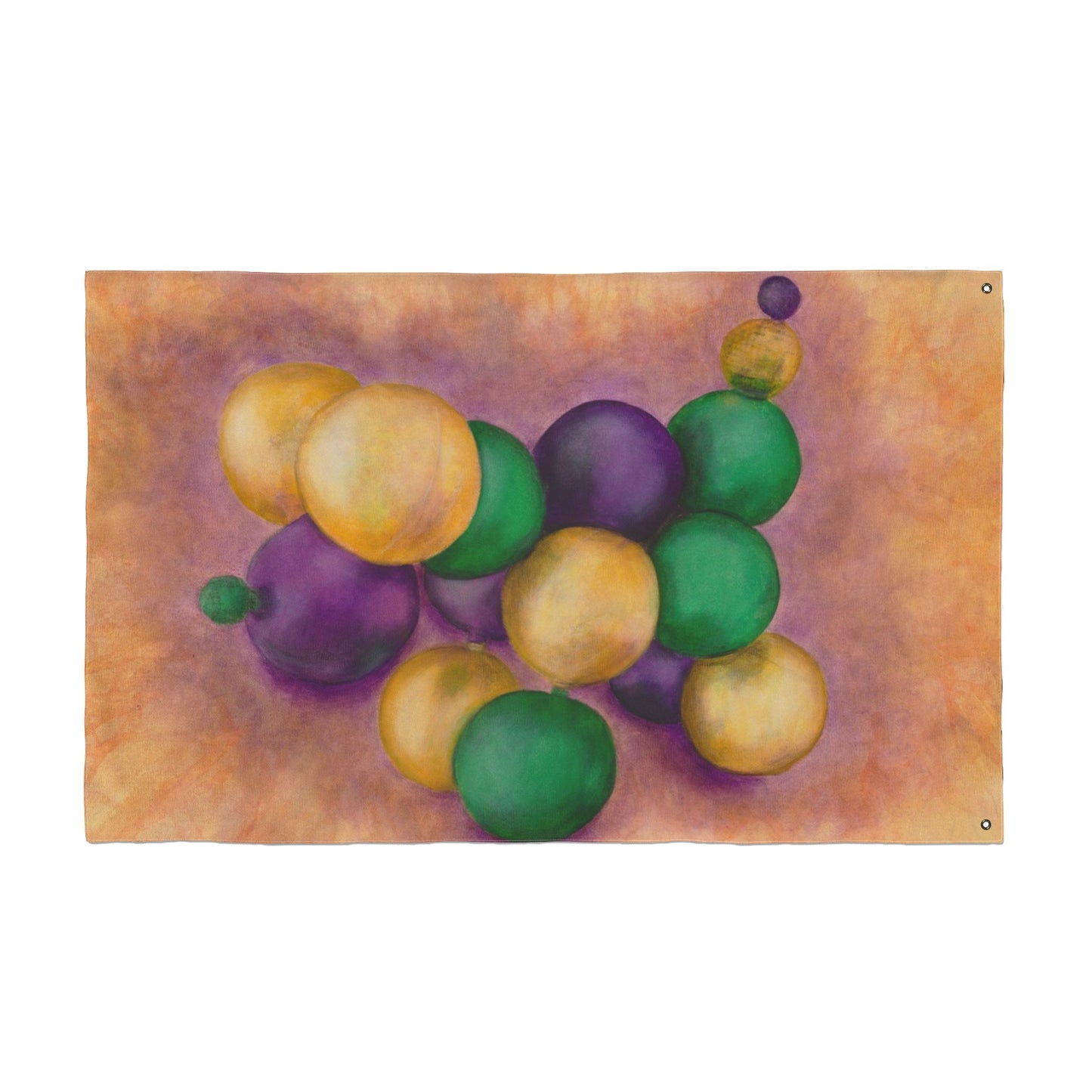 Pardi Gras Pup Double-Sided Flag