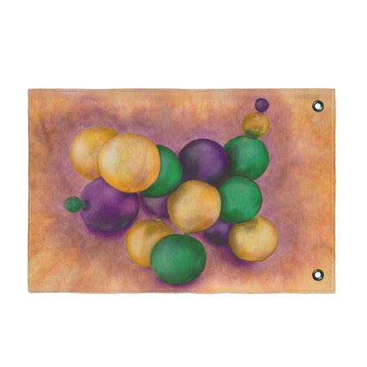 Pardi Gras Pup Double-Sided Flag