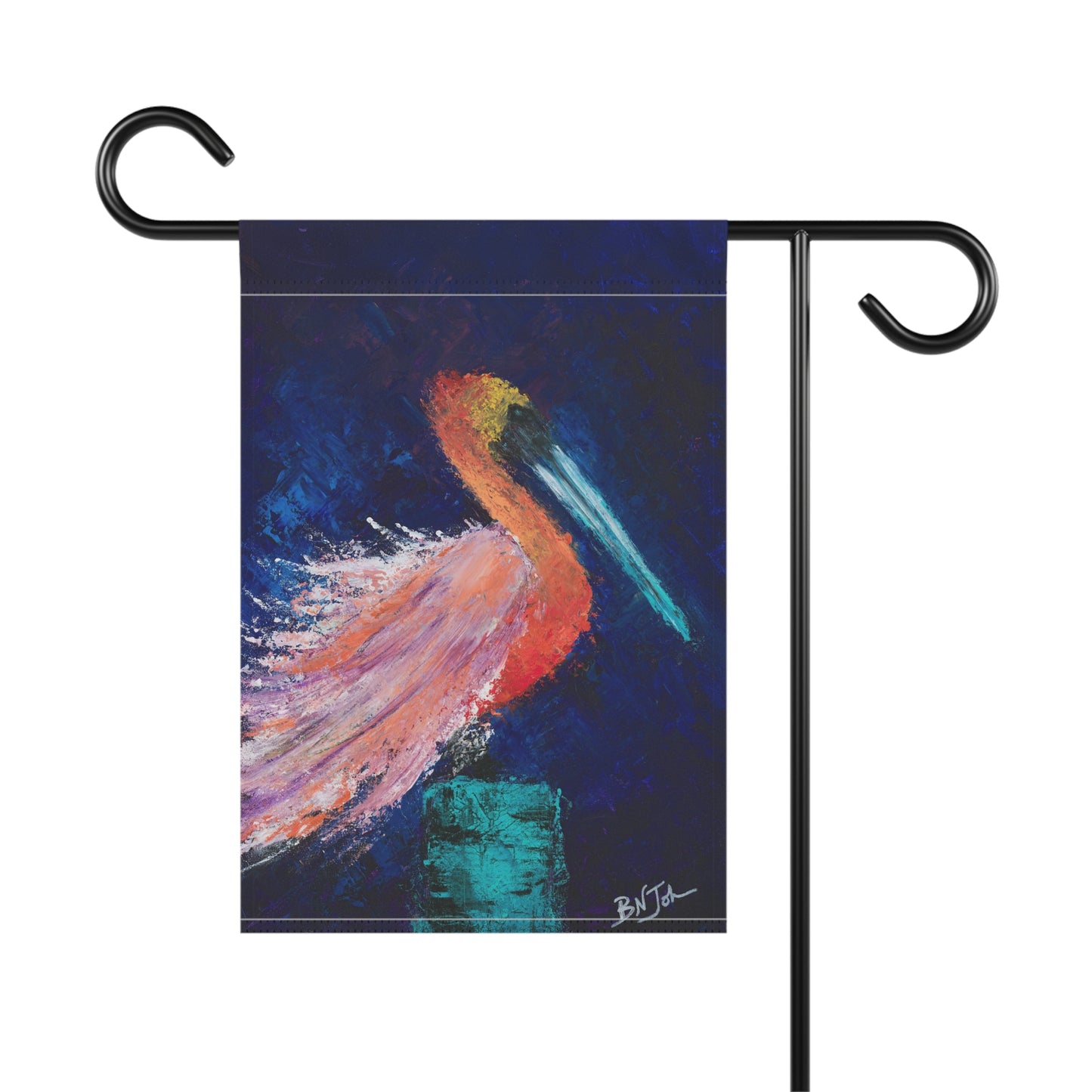 Neon Bayou Bird Garden Flag | Louisiana Inspired Outdoor Decor