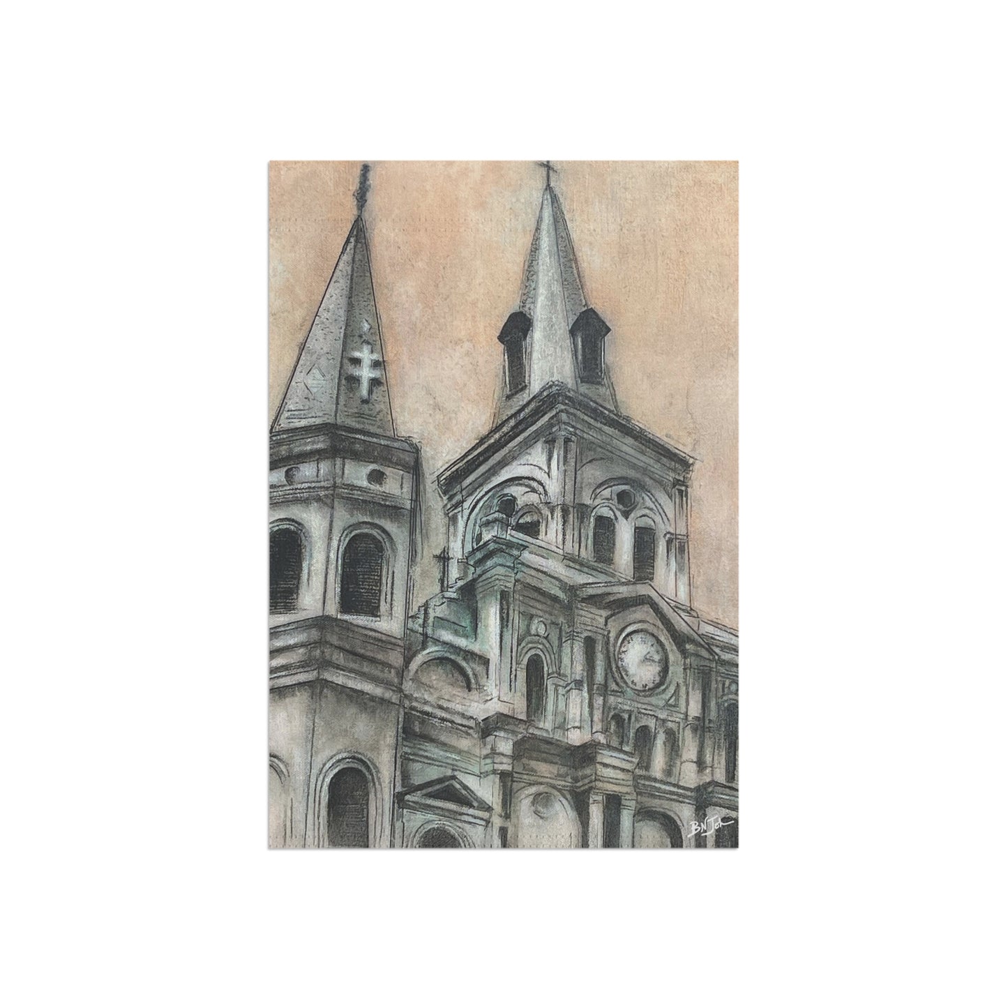 Cathedral In The Crescent City Garden Flag | New Orleans Inspired Outdoor Decor