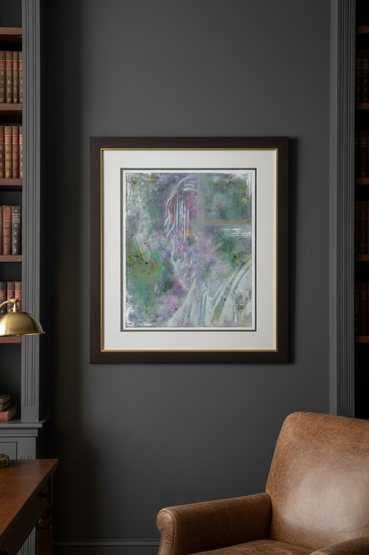 Felt, Not Seen – Framed Study Mockup Close-Up