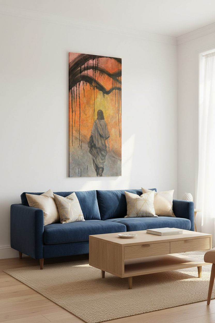 Jesus Path Elegant Living Room Mockup