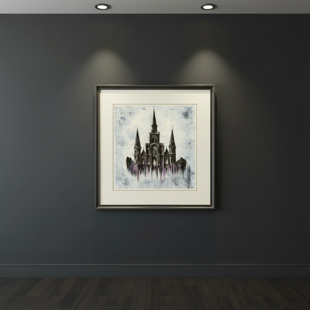 Sanctuary in the Square – 36x36 Minimalist Frame Mockup