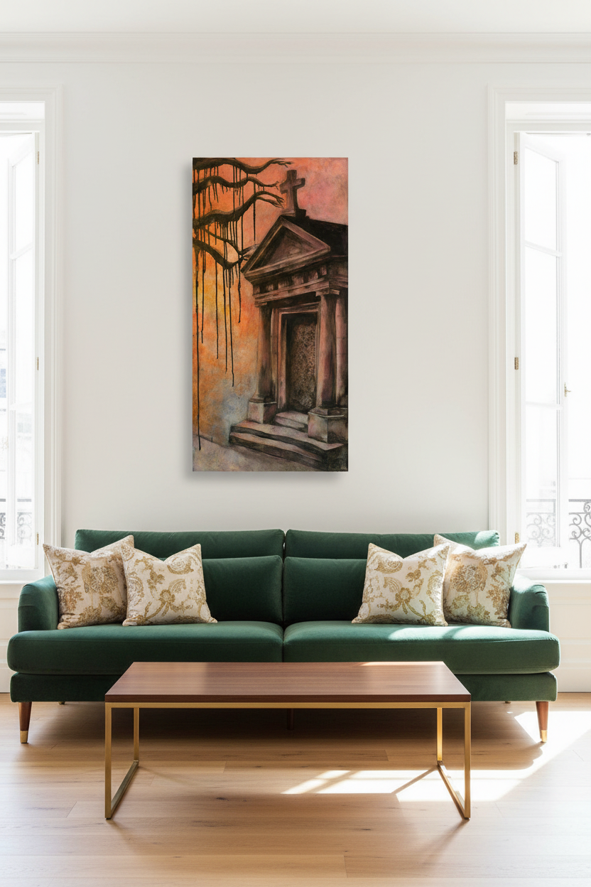 Tomb Pathway Elegant Living Room Mockup